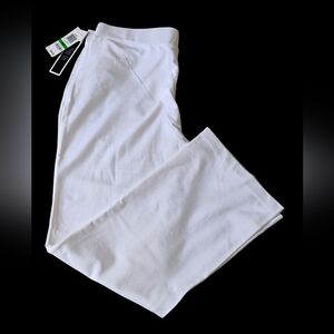 NWT Charter Club Women's Slacks with side pockets Size L White